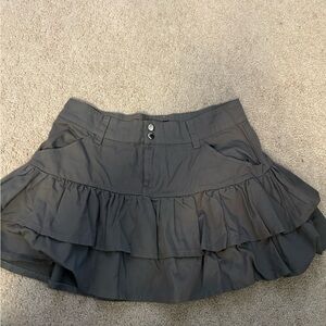 Grey ruffle skirt